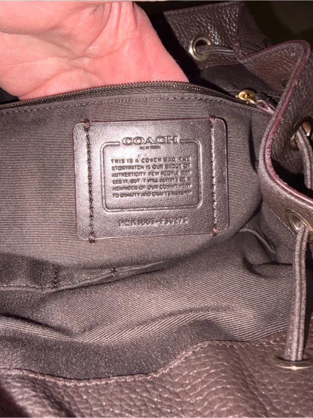Coach Billie Brown Jacquard Signature Canvas Backpack - Picture 6 of 9